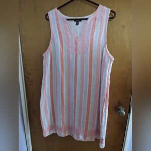 Hatley Pink and Blue Striped Midi Dress